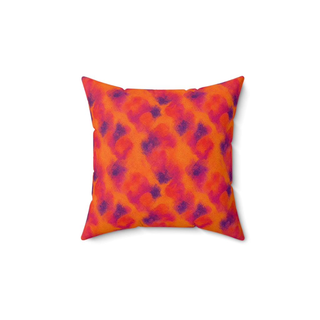 Granulated Colour Pools Faux Suede Cushion – Watercolour Bleed Pattern
