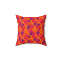 Granulated Colour Pools Faux Suede Cushion – Watercolour Bleed Pattern