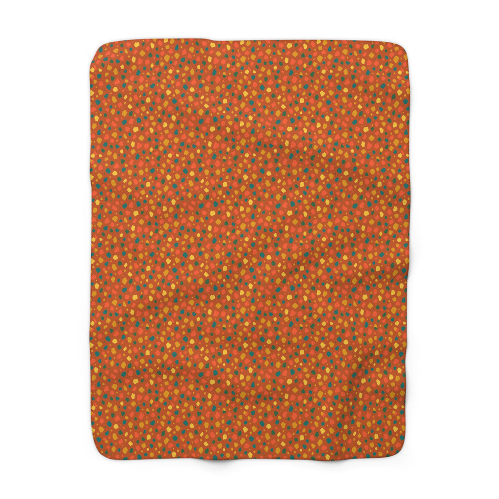 Confetti Aggregate Sherpa Fleece Blanket – Speckled Aggregate Pattern