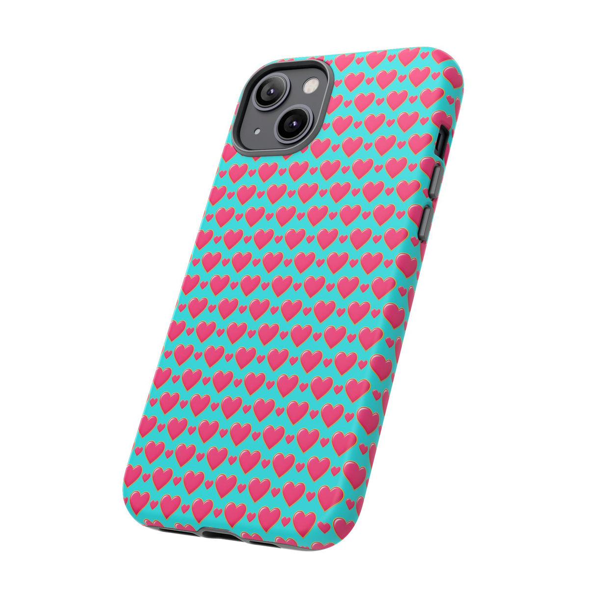 Heart Bubble Grid Tough Phone Case – Pop Hearts Pattern