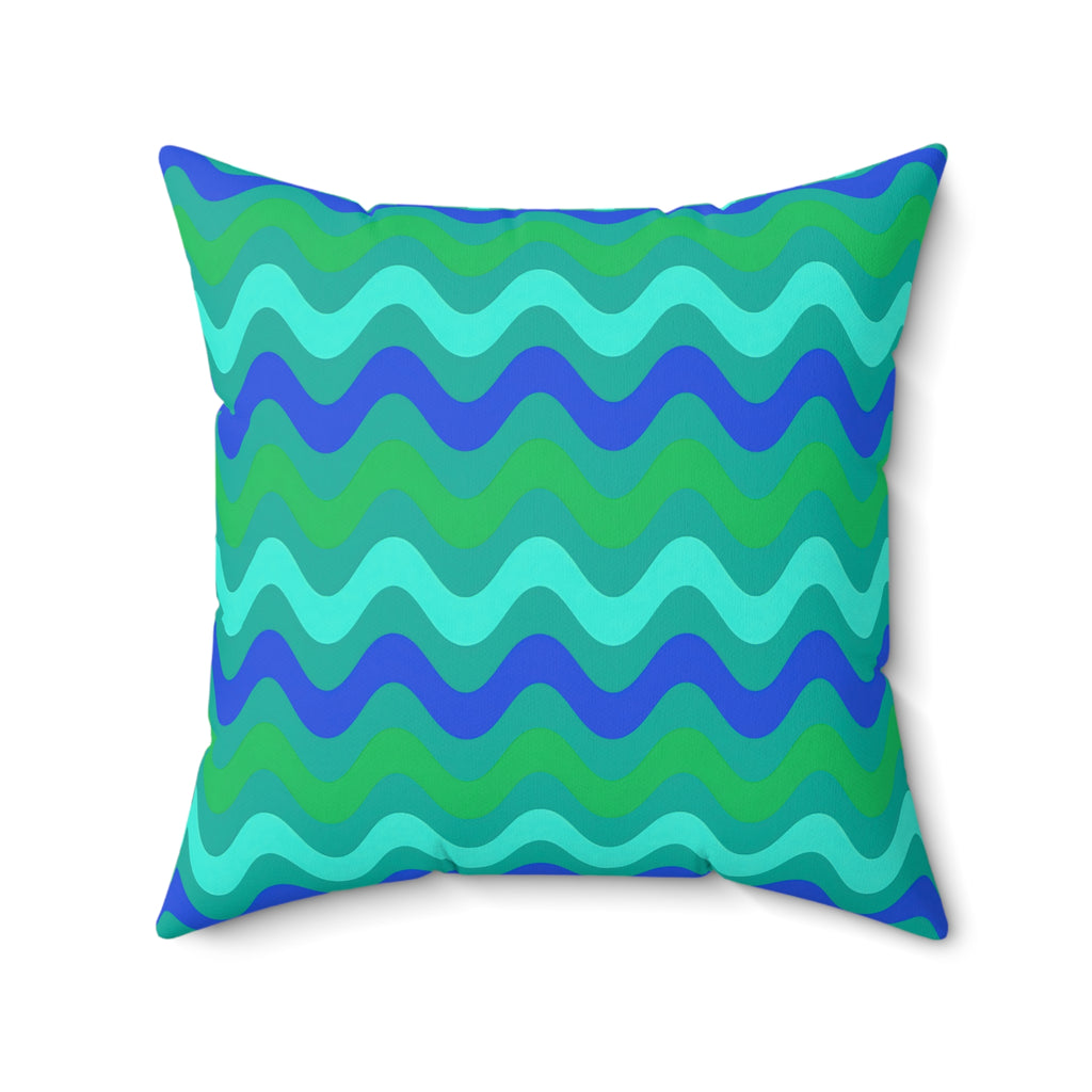 Big Ripple Chevrons Faux Suede Cushion – Ocean Jewel