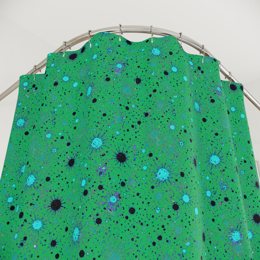 Spray Field Shower Curtain – Ocean Jewel