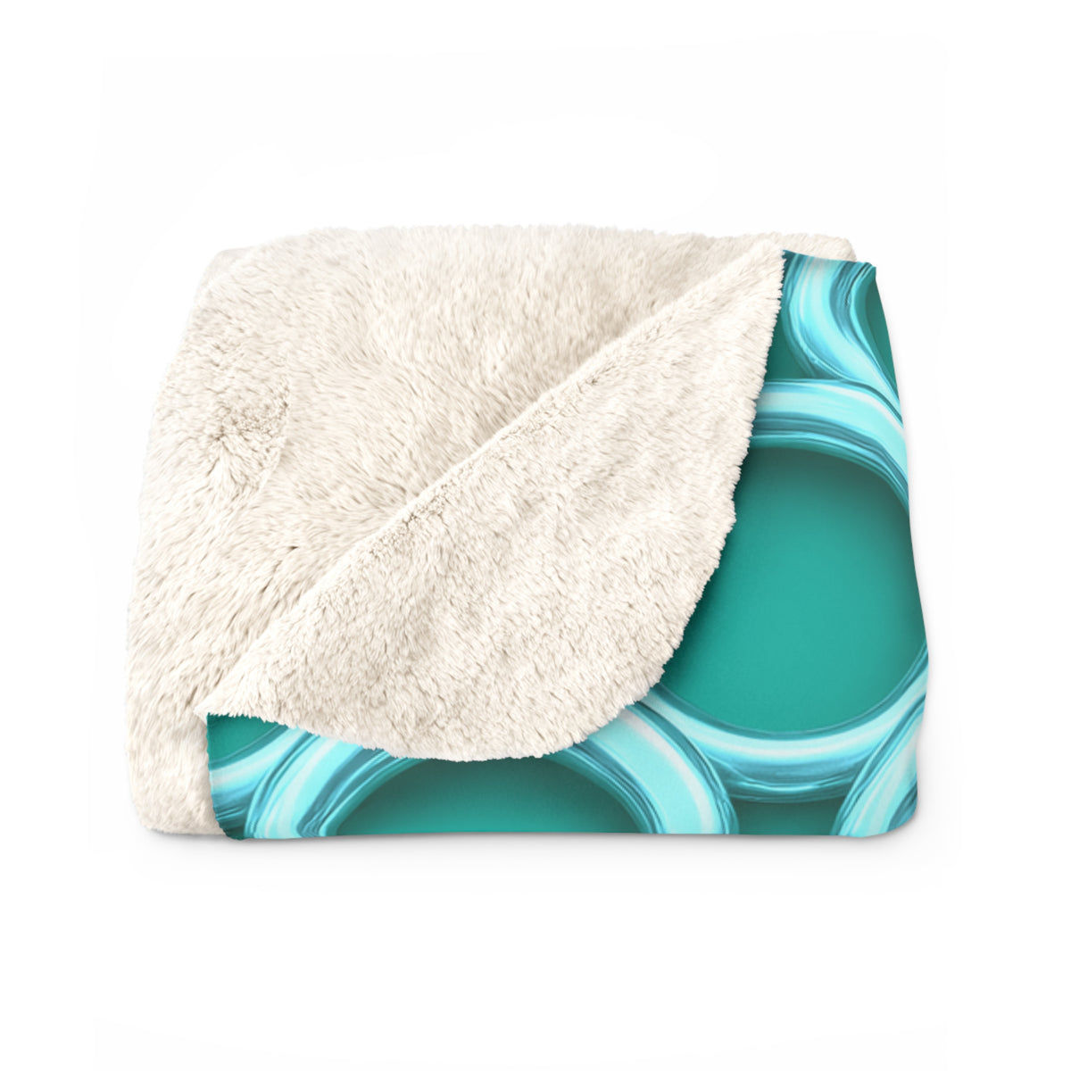 Big Gold Ring Weave Sherpa Fleece Blanket – Peacock Jewel