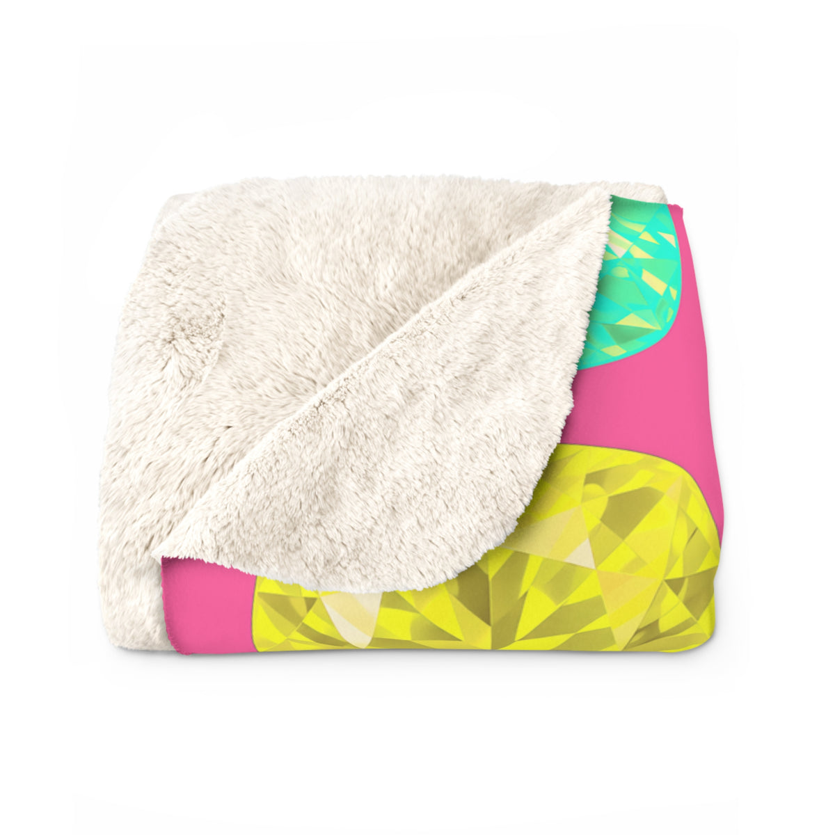 Giant Cut Gem Grid Sherpa Fleece Blanket – Candy Christmas