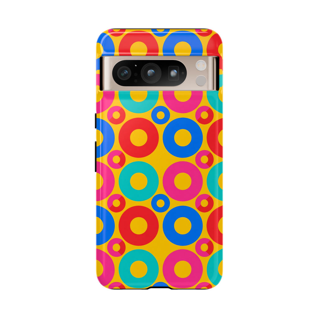 Big Ring Blocks Tough Phone Case – Geometric Blocks Pattern