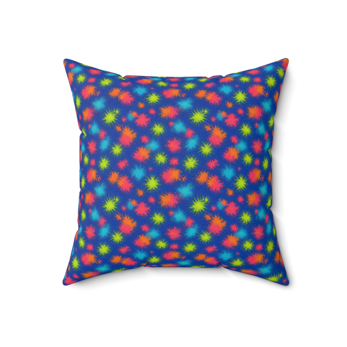 Speckle Bleed Faux Suede Cushion – Ice Dye Pattern