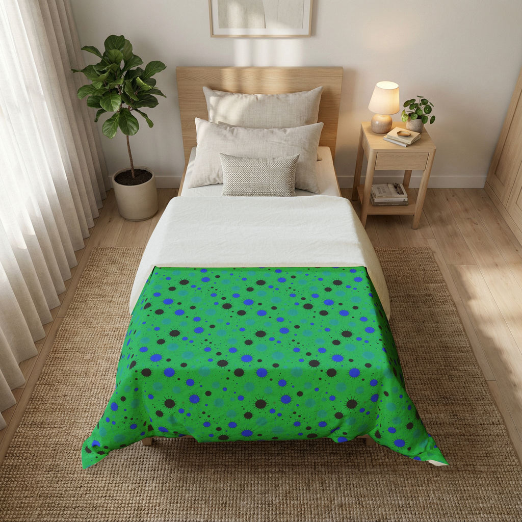 Blot Burst Cotton Duvet Cover – Ocean Jewel