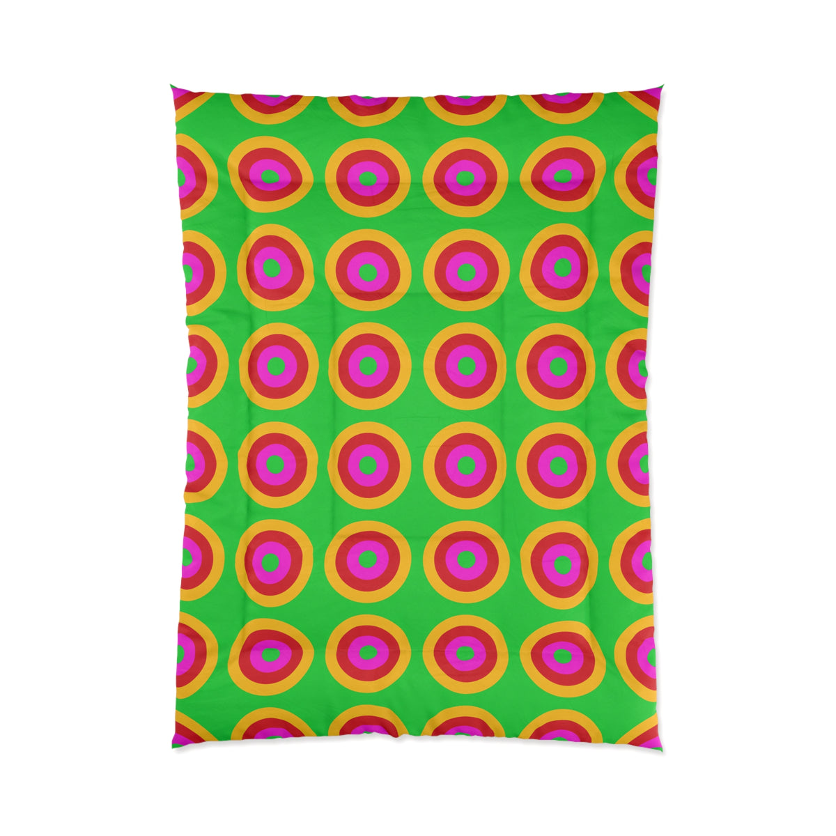 Giant Op-Art Jewel Rings Comforter – Op-Art Concentric Circles Pattern