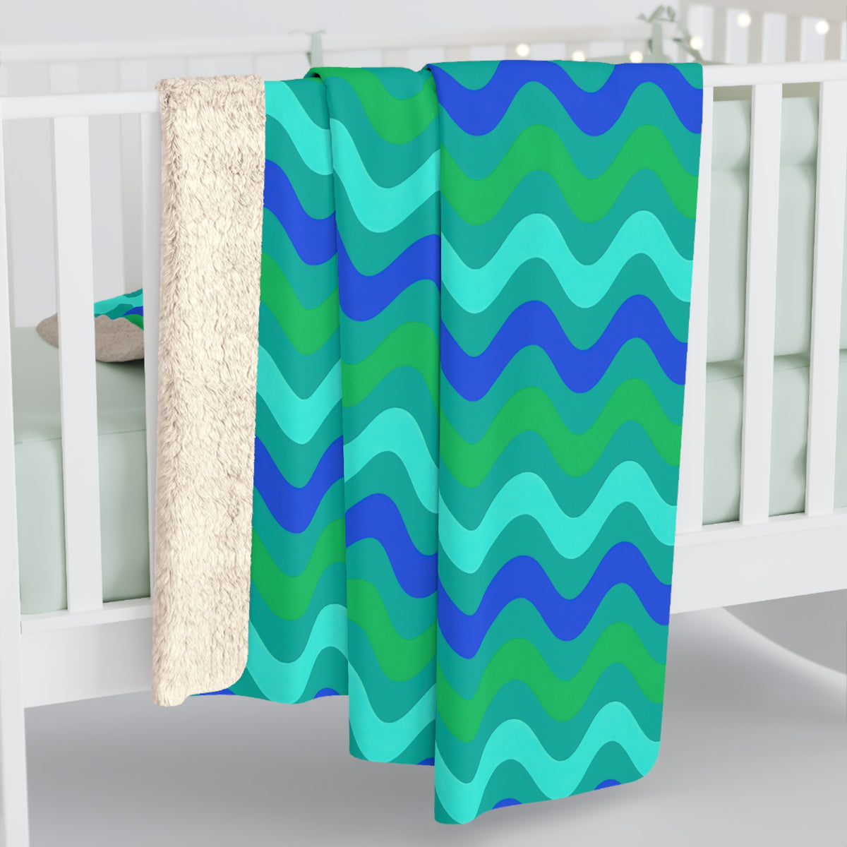 Big Ripple Chevrons Sherpa Fleece Blanket – Ocean Jewel