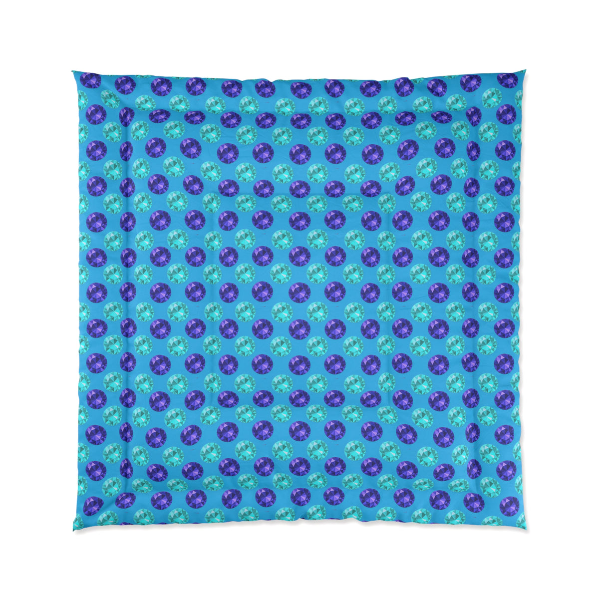Half-Drop Gem Grid Comforter – Ice Jewel