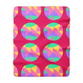 Broken Circle Planes Sherpa Fleece Blanket – Candy Pop on Raspberry