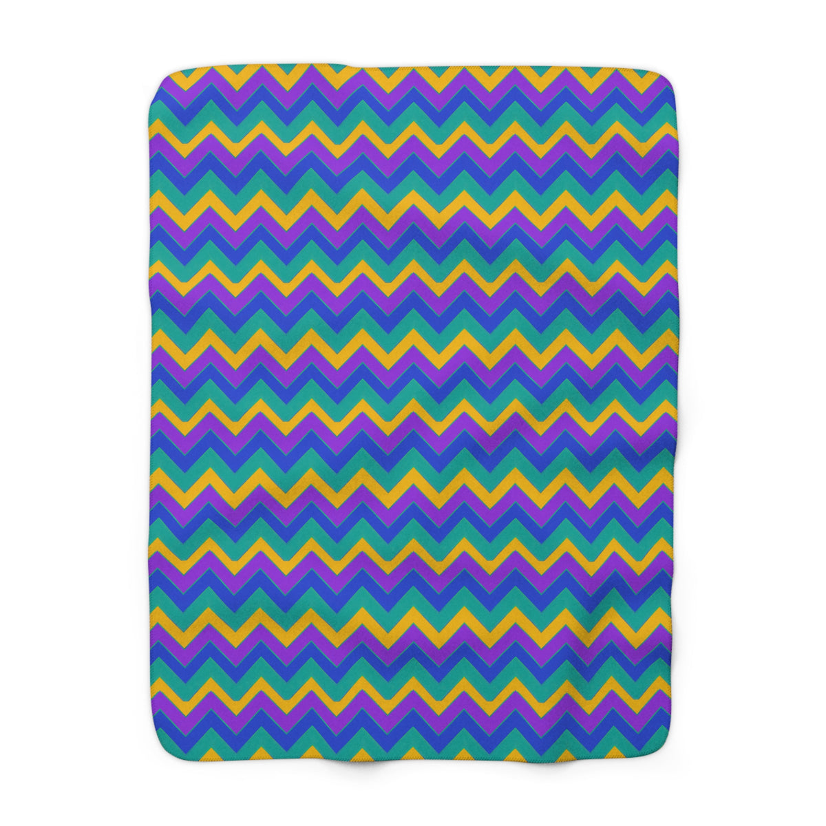 Jewel Chevron Bands Sherpa Fleece Blanket – Peacock Jewel