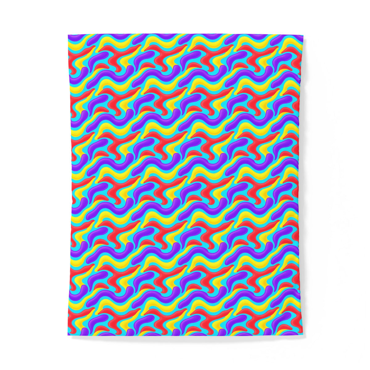 Liquid Band Ripple Cotton Duvet Cover – Op-Art Fluid Bands Pattern