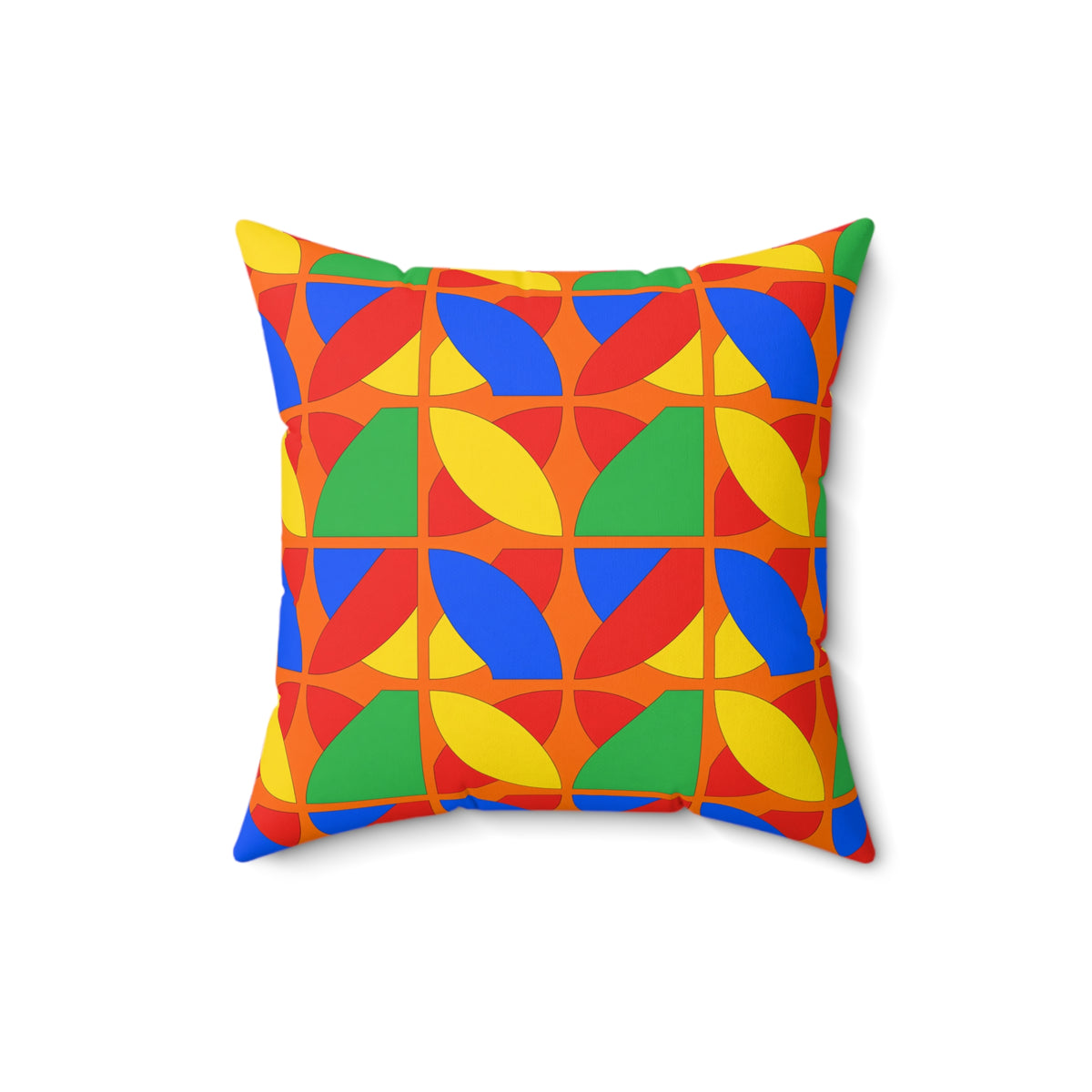 Cubist Arc Fragments Faux Suede Cushion – Cubist Abstract Pattern