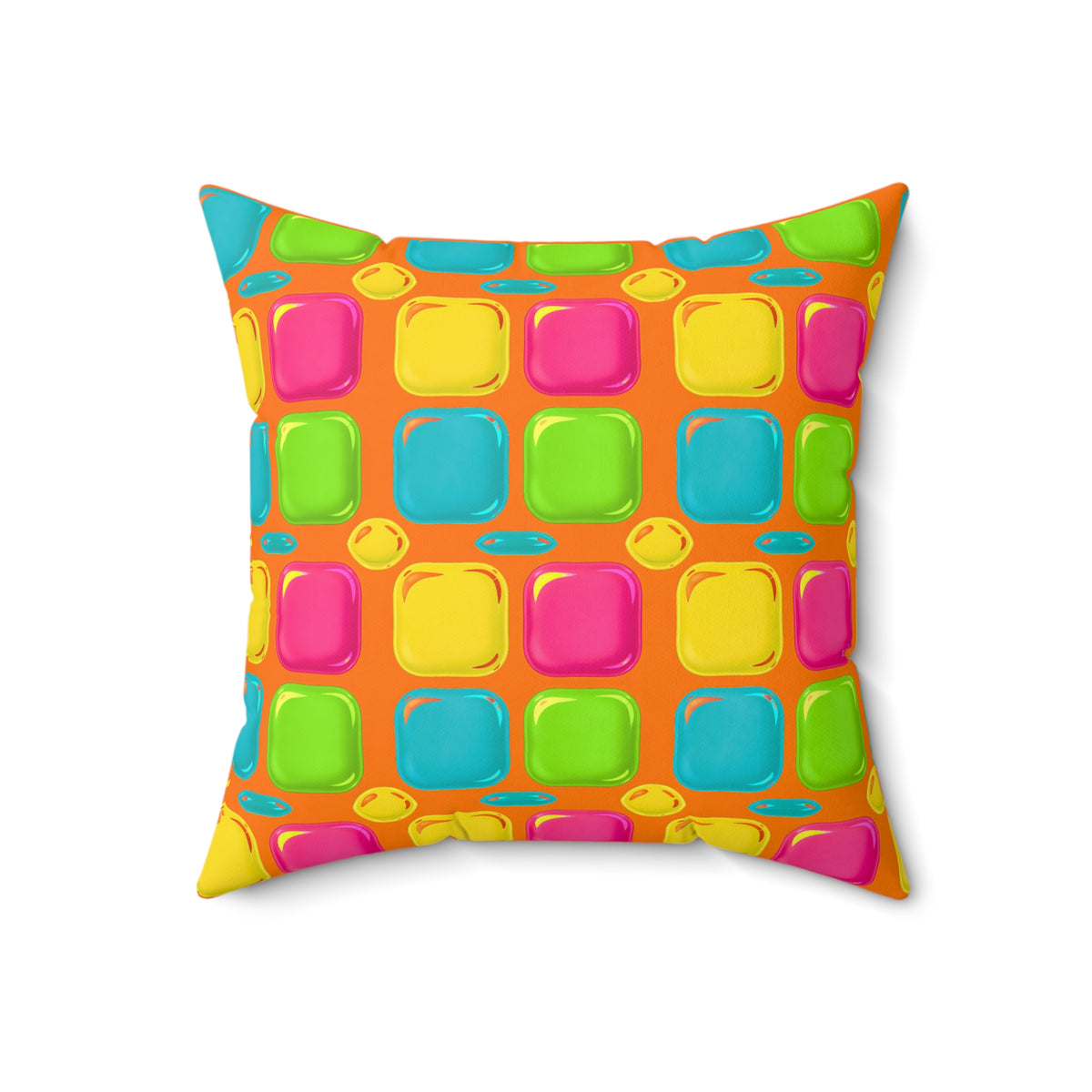 Giant Puffy Glass Cushions Faux Suede Cushion – Hot Citrus Festive