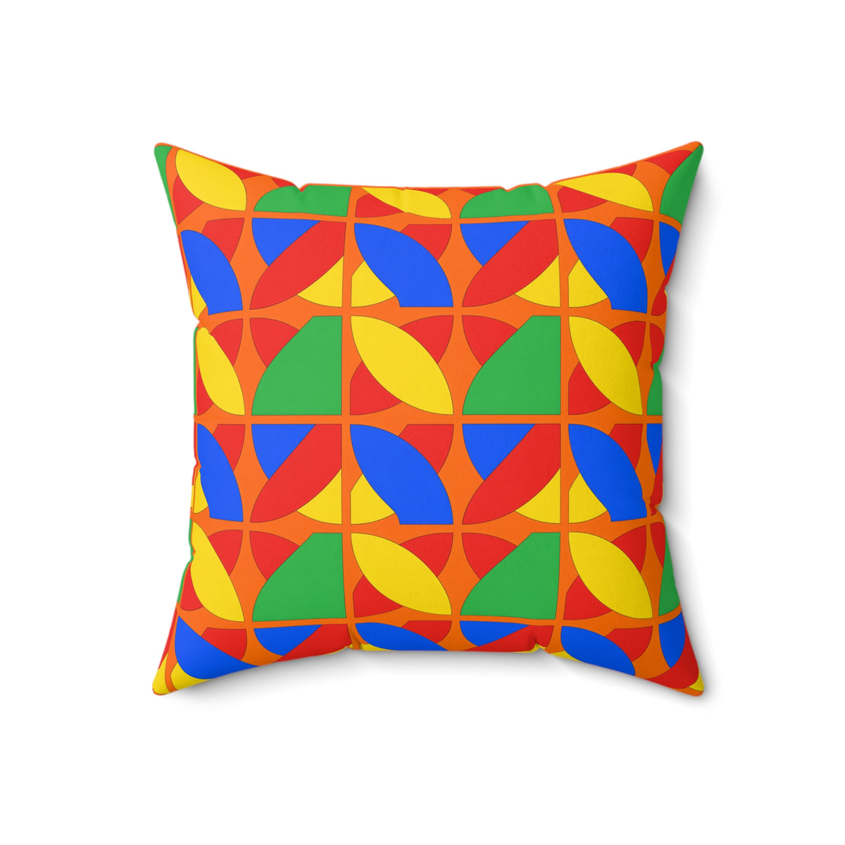 Cubist Arc Fragments Faux Suede Cushion – Cubist Abstract Pattern