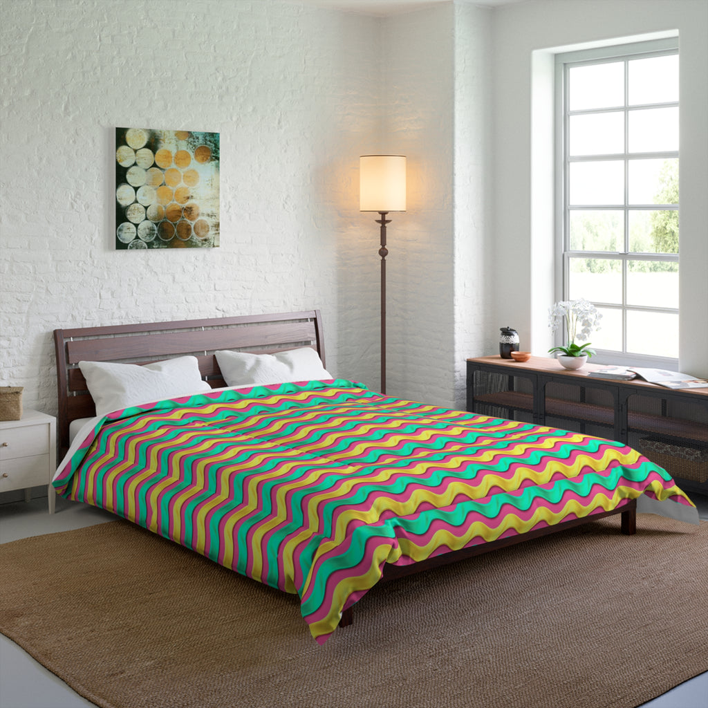 Satin Wave Bands Comforter – Candy Christmas