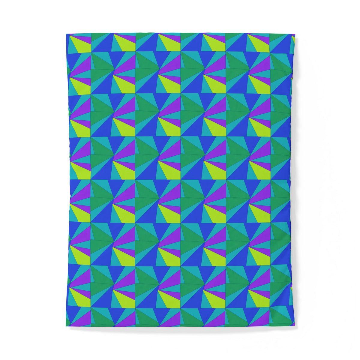 Cubist Sunburst Blocks Cotton Duvet Cover – Peacock Jewel