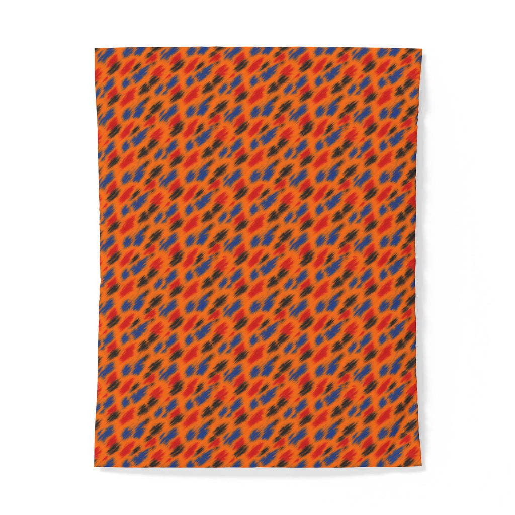Dry-Brush Drags Cotton Duvet Cover – Expressionist Brushstroke Abstract Pattern