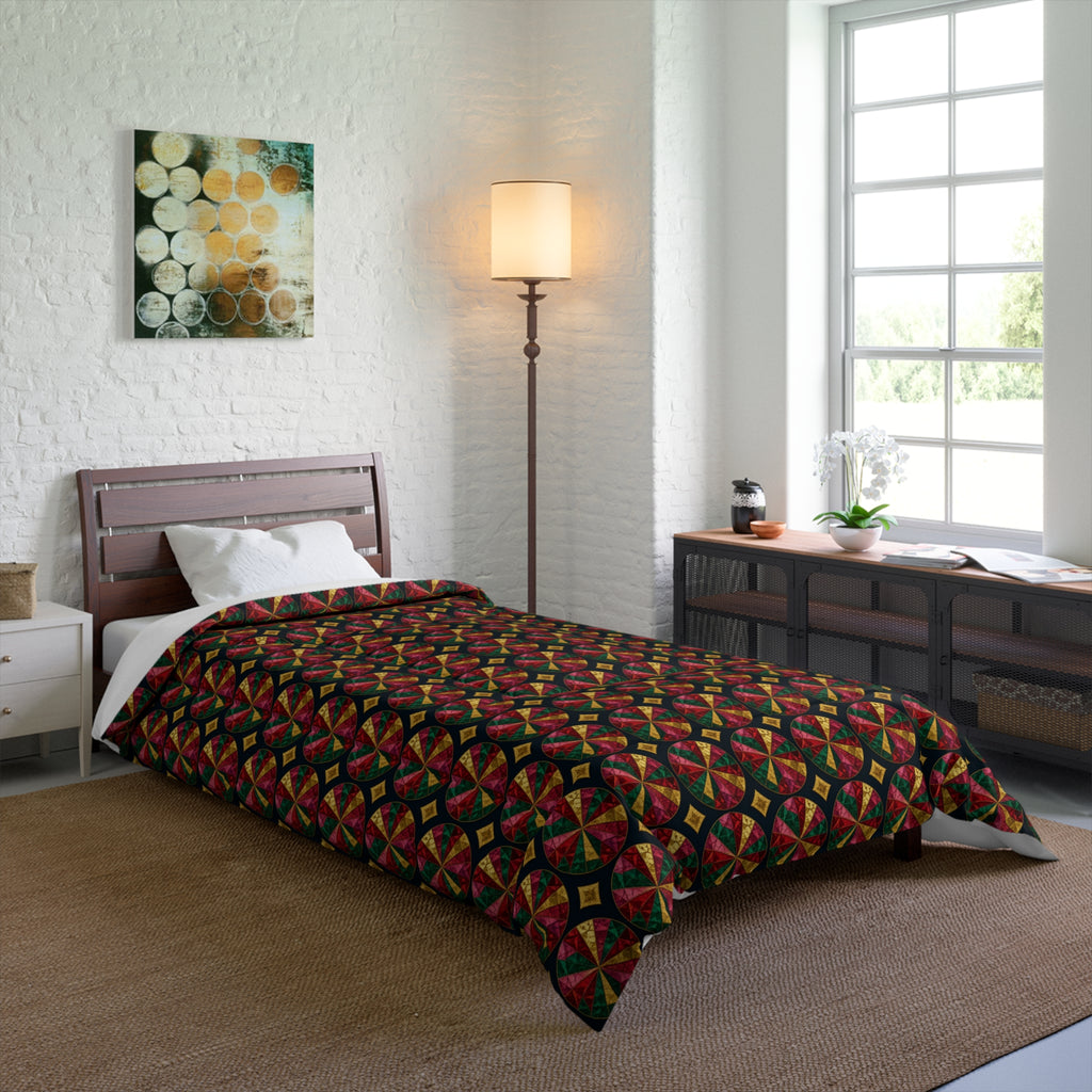 Kaleido Jewel Wheels Comforter – Kaleidoscopic Pattern