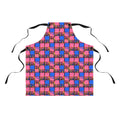 Melting Checkerboard Apron – Psychedelic Op-Art Pattern