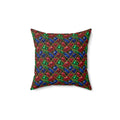 Jewel Prism Weave Faux Suede Cushion – Kaleidoscopic Pattern