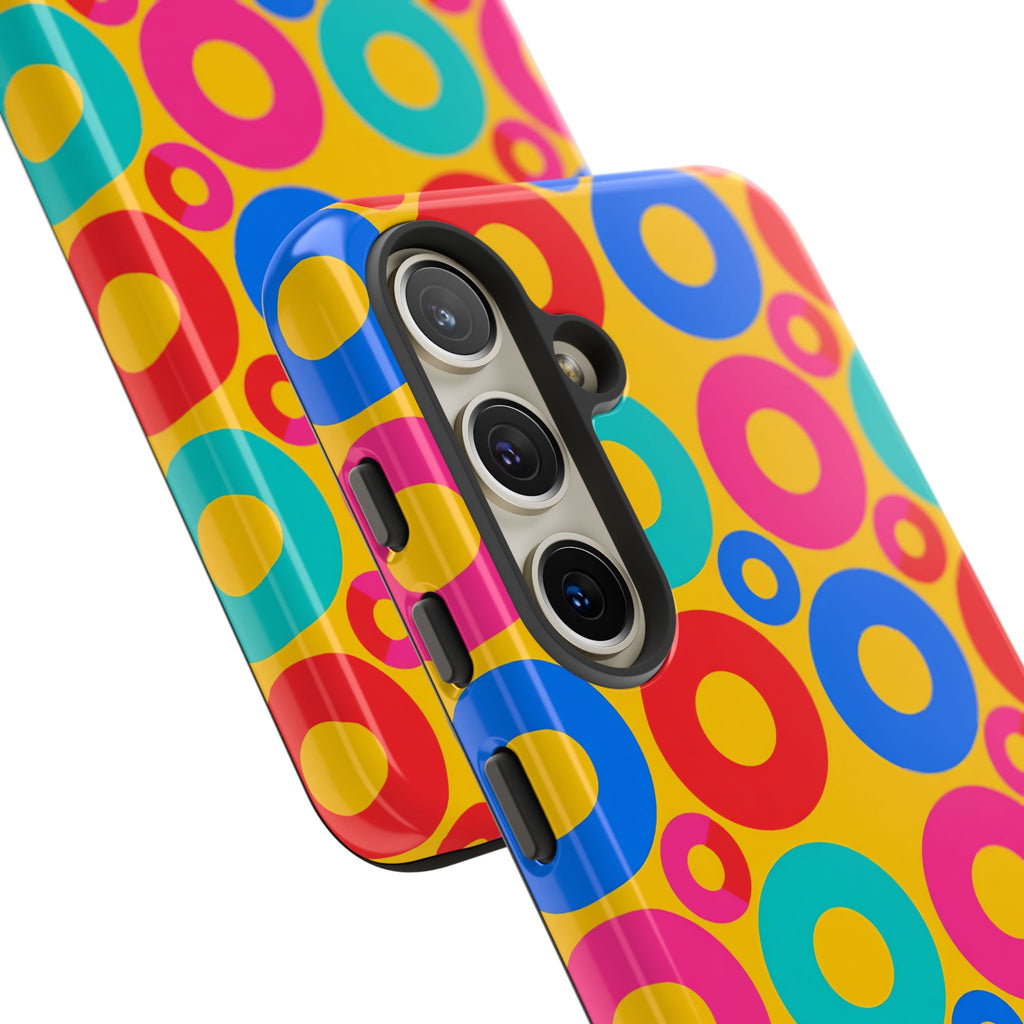 Big Ring Blocks Tough Phone Case – Geometric Blocks Pattern