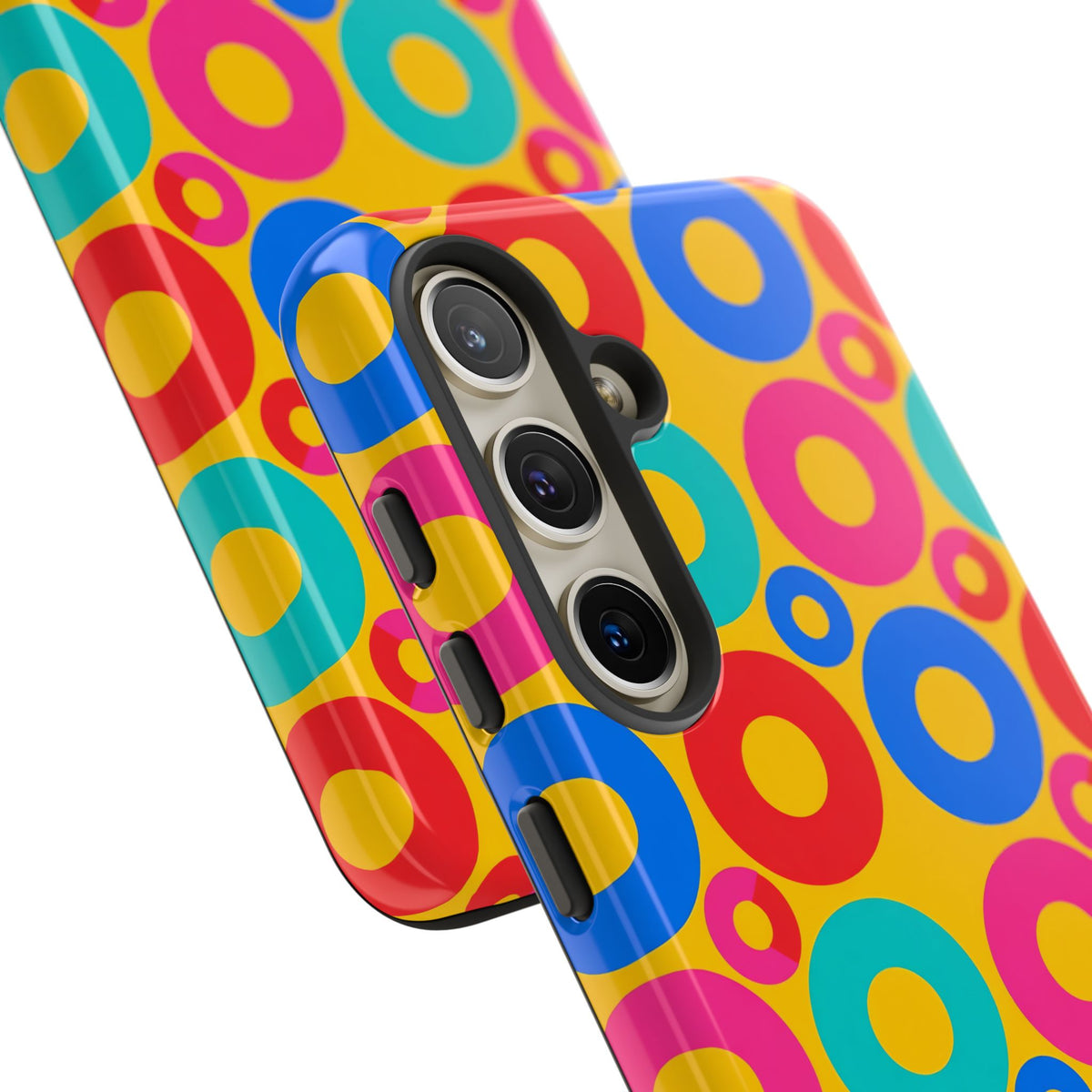 Big Ring Blocks Tough Phone Case – Geometric Blocks Pattern