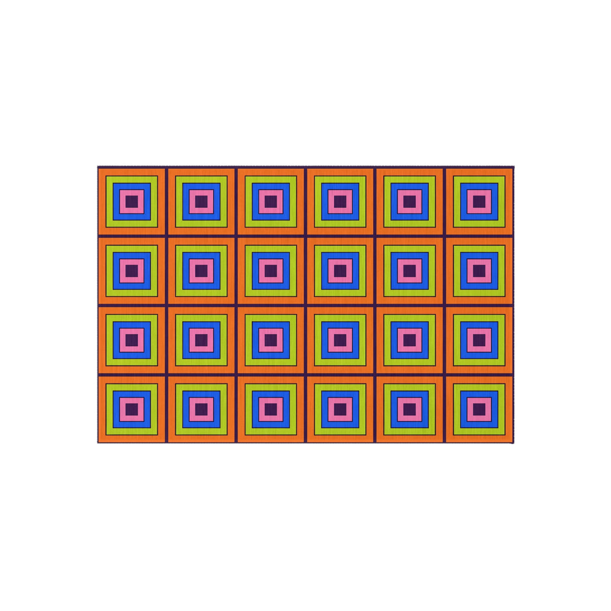 Concentric Square Pop Outdoor Rug – Op-Art Pattern