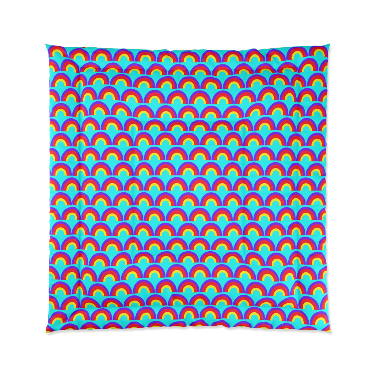 Chromatic Scallop Ripple Comforter – Op-Art Scallops Pattern