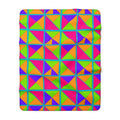 Split Square Fiesta Sherpa Fleece Blanket – Tropical Punch