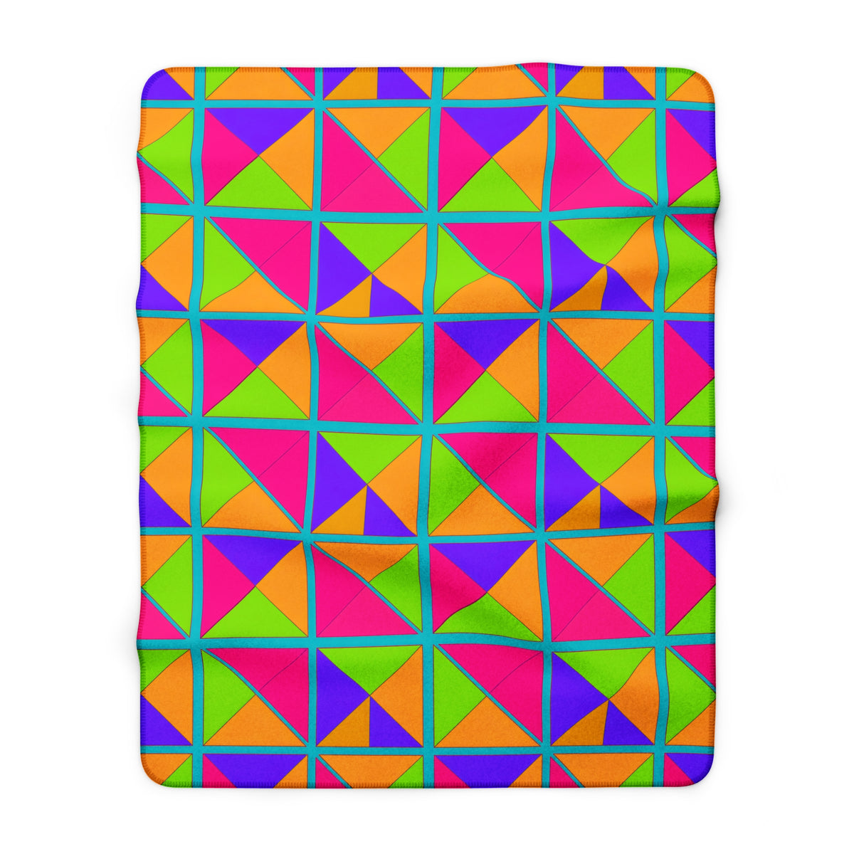 Split Square Fiesta Sherpa Fleece Blanket – Tropical Punch