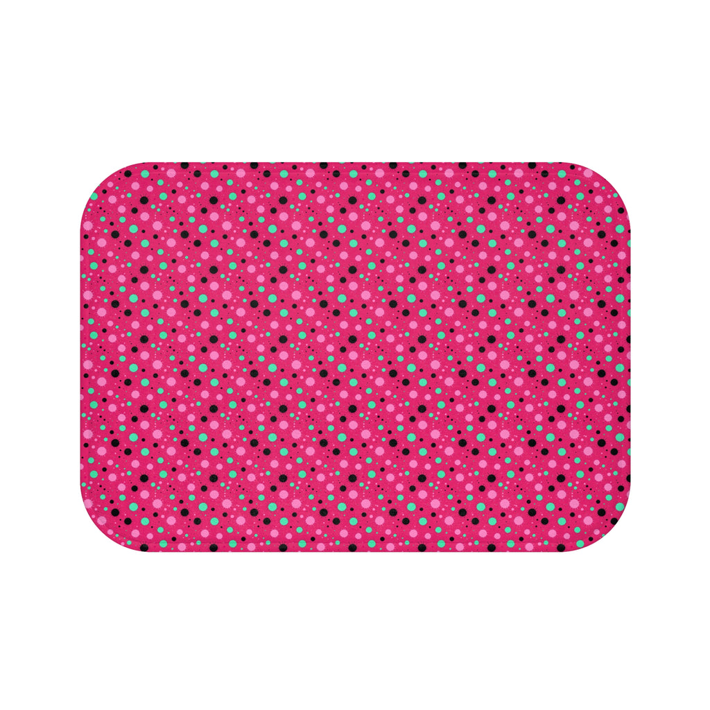 Blot Burst Bath Mat – Candy Pop on Raspberry