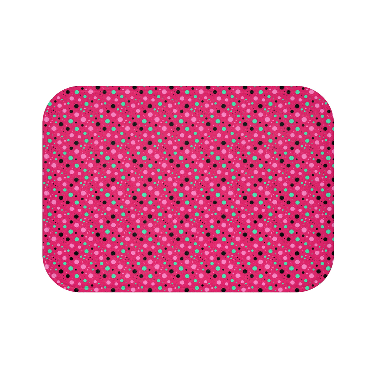 Blot Burst Bath Mat – Candy Pop on Raspberry