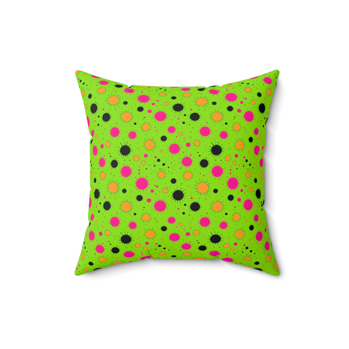 Blot Burst Faux Suede Cushion – Tropical Punch