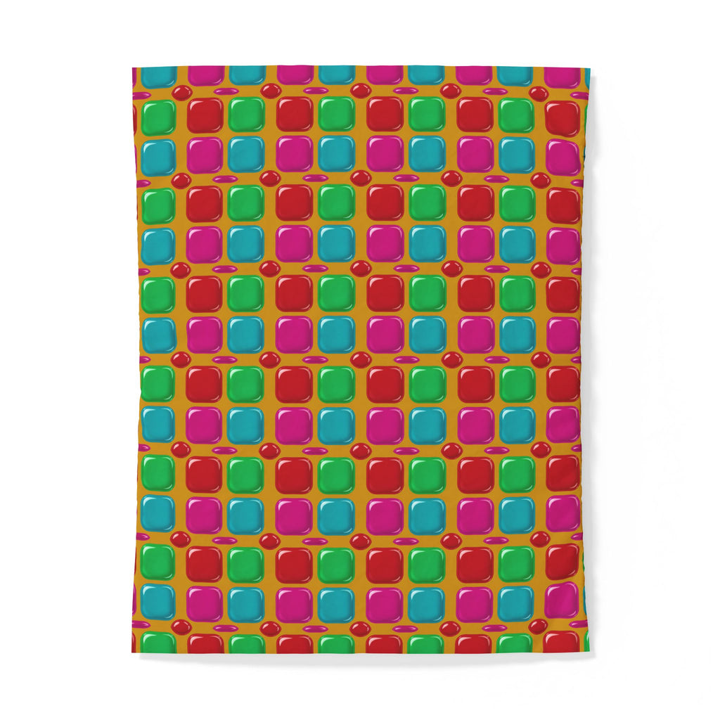 Giant Puffy Glass Cushions Cotton Duvet Cover – Glossy Candy Glass Pattern