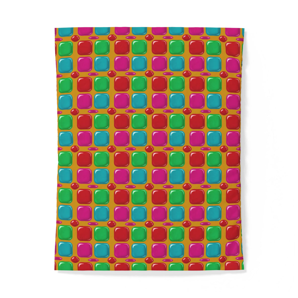 Giant Puffy Glass Cushions Cotton Duvet Cover – Glossy Candy Glass Pattern