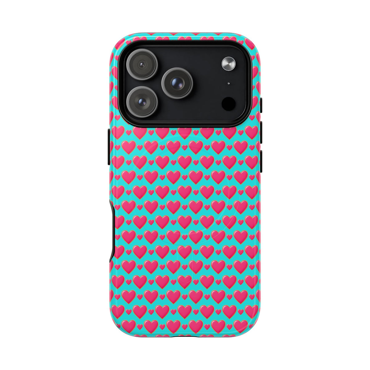 Heart Bubble Grid Magnetic Tough iPhone Case – Pop Hearts Pattern