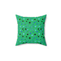 Splat Storm Faux Suede Cushion – Ocean Jewel