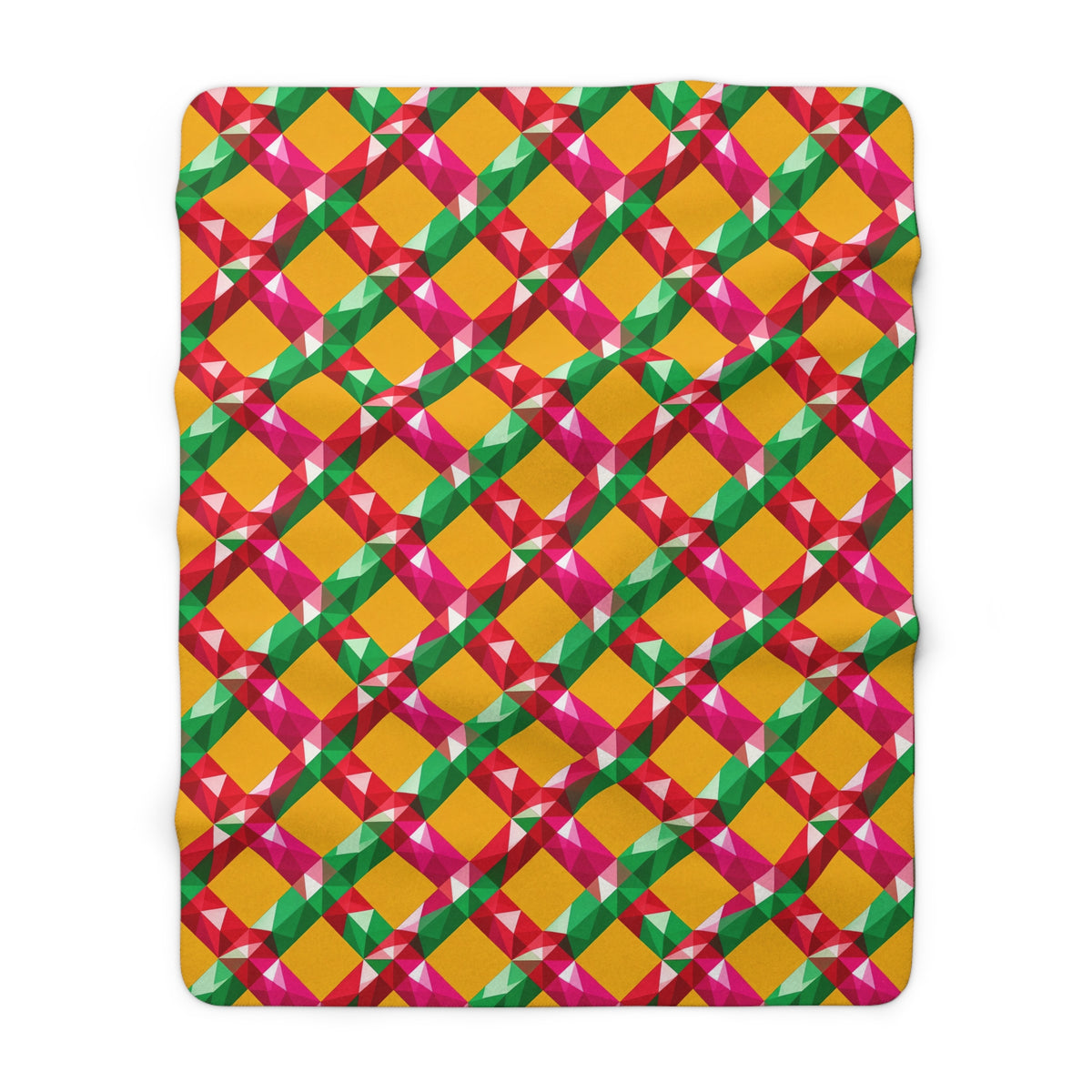 Big Jewel Prism Weave II Sherpa Fleece Blanket – Prism Weave Pattern