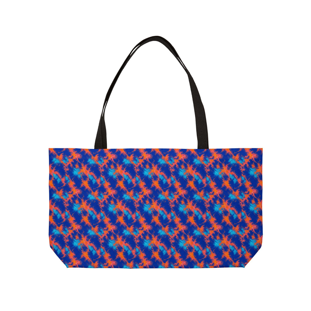 Crumple Neon Marble Weekender Tote Bag – Ice Dye Pattern