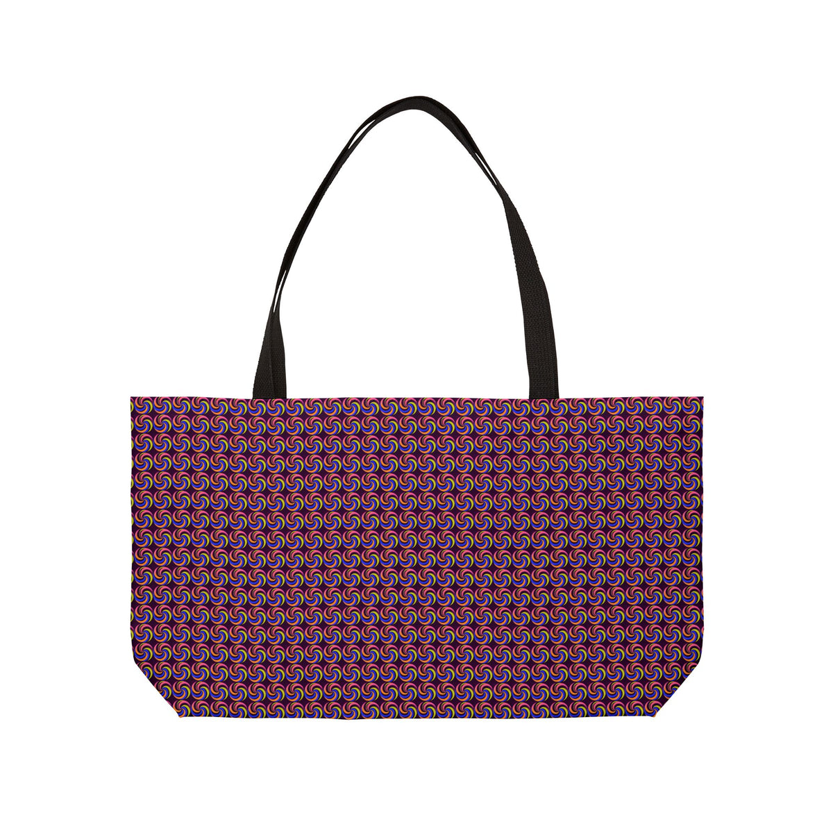 Spiral Stripe Swirls Weekender Tote Bag – Psychedelic Op-Art Pattern
