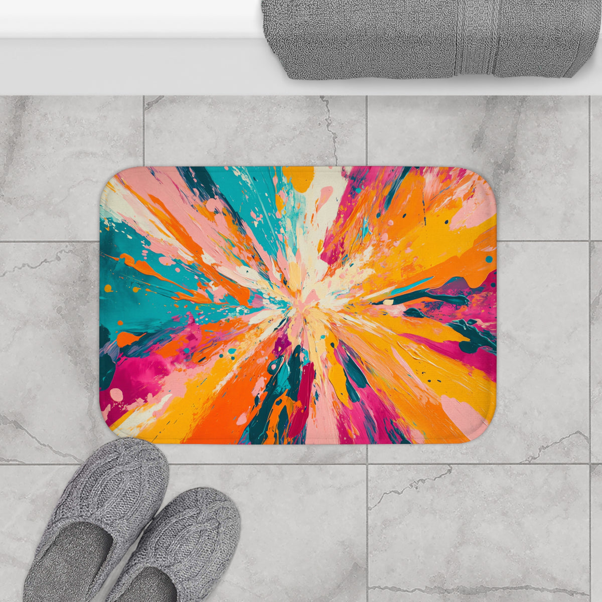 Colour Burst Explosion Bath Mat – Colour Burst Art