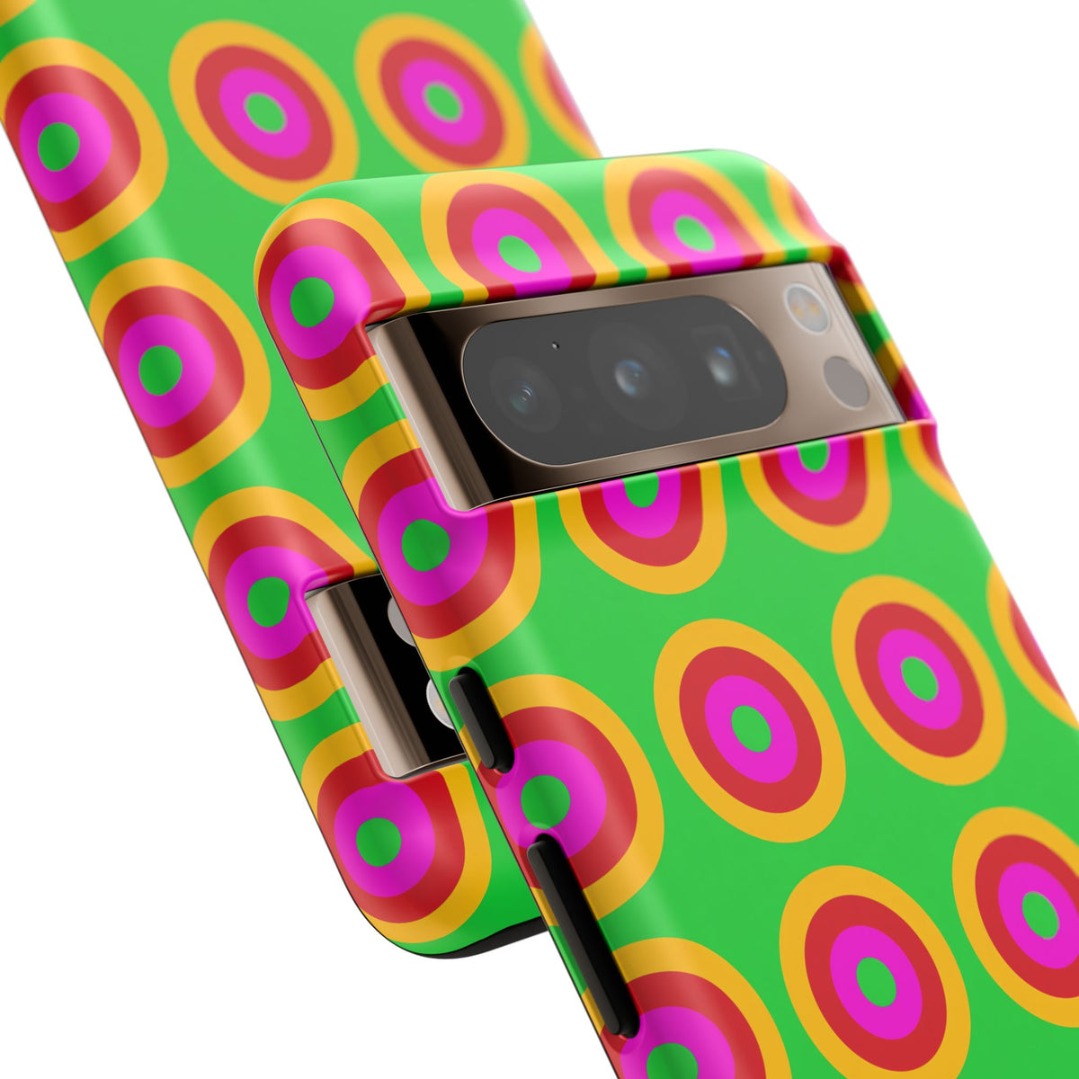 Giant Op-Art Jewel Rings Tough Phone Case – Op-Art Concentric Circles Pattern