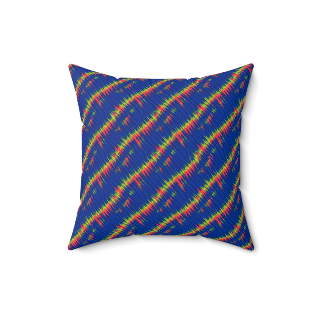 Diagonal Wrap Dye Faux Suede Cushion – Shibori Dye Pattern