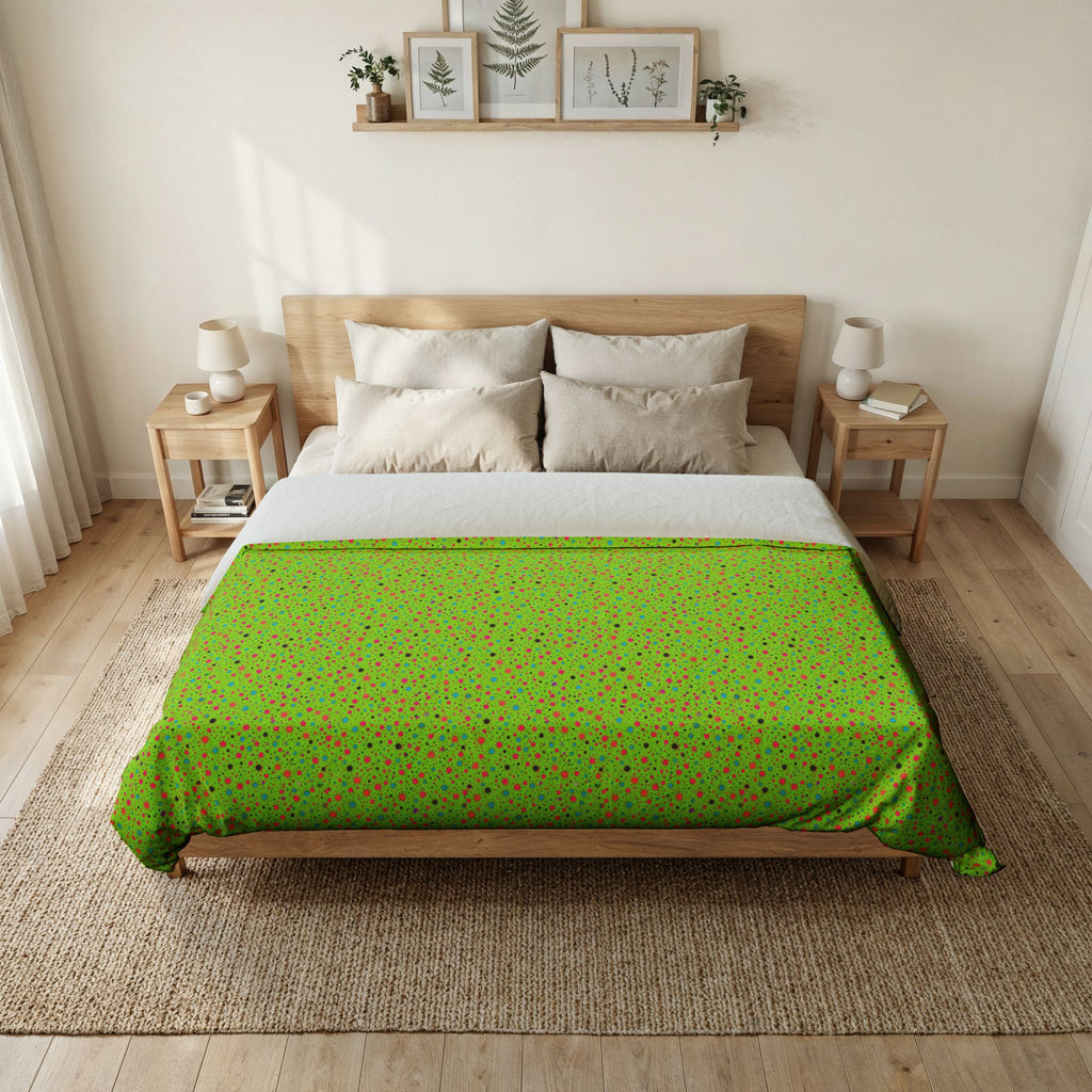 Confetti Spatter Cotton Duvet Cover – Tropical Punch
