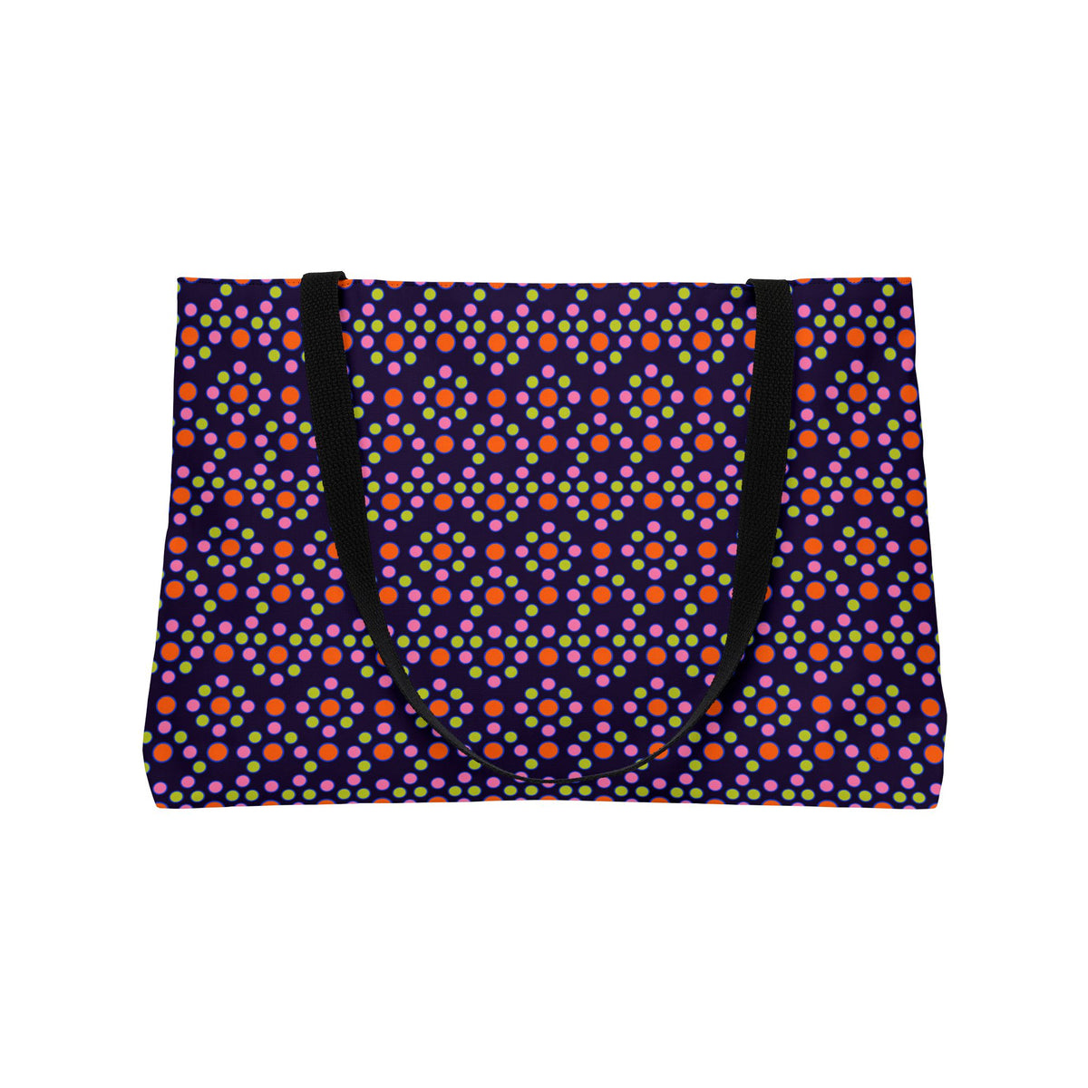 Bulging Dot Grid Weekender Tote Bag – Op-Art Pattern
