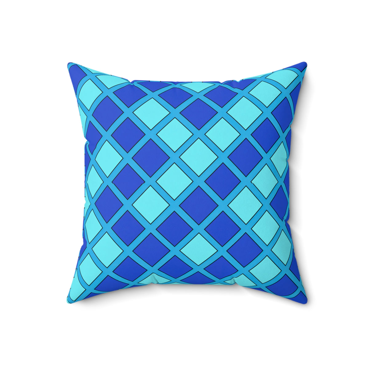 Harlequin Gold Grid Faux Suede Cushion – Ice Jewel
