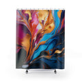 Gilded Fluid Swirl Shower Curtain – Fluid Pour Art