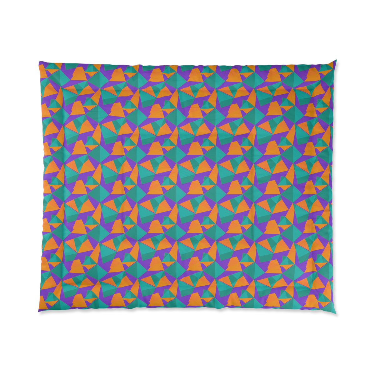 Faceted Gold Panels Comforter – Peacock Jewel